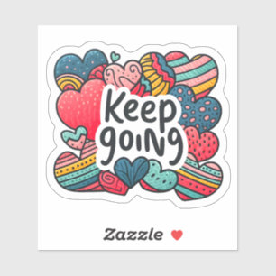 Sticker Les cœurs inspirent la résilience et la motivation