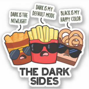 Sticker Les côtés sombres de la plaisanterie de fast-food