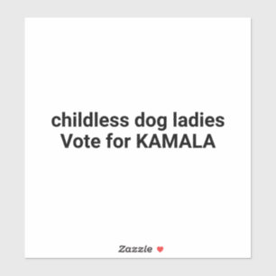 Sticker Les dames sans enfants votent pour Kamala drôles d