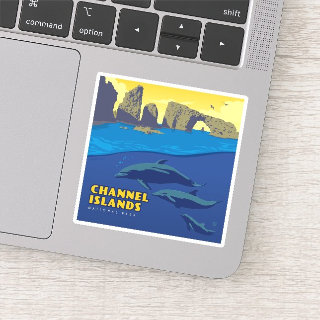 Sticker Les dauphins du parc national des îles Channel (Détail)
