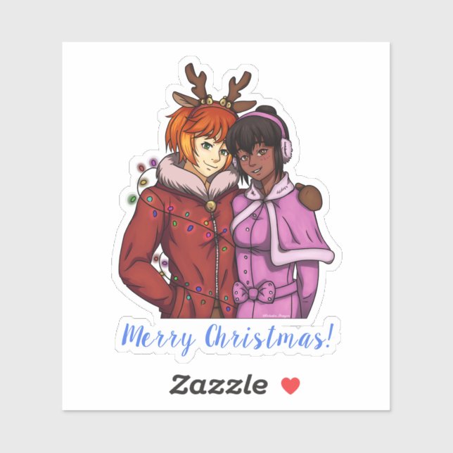 Sticker Les Deux de Christmas (Feuille)