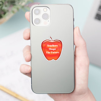 Sticker Les Enseignants Façonnent Le Futur Pomme Rouge
