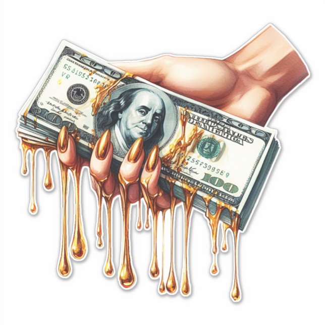 Sticker les femmes ont des billets de 100 dollars qui gout (Devant)