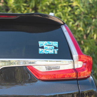 Sticker Les femmes qui chassent Logo Vinyl Sticker-Blue