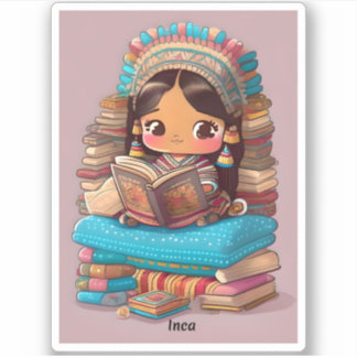 Sticker Les filles du monde de la lecture - Inca