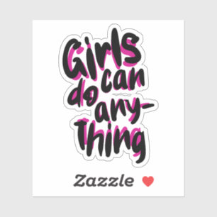 Sticker Les filles peuvent tout faire