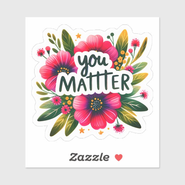 Sticker Les fleurs inspirent aujourd'hui la positivité (Feuille)