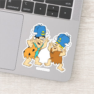 Sticker Les Flintstones   Fred et Buffalo d'eau de prise