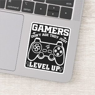 Sticker Les gamers ne vieillissent pas ils juste niveler l