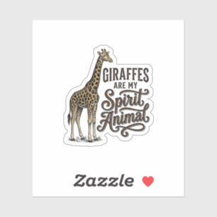 Sticker Les girafes sont mon animal spirituel conception d