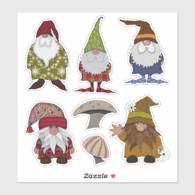 Sticker Les Gnomes les plus mous jamais | L'art de Cherie (Feuille)