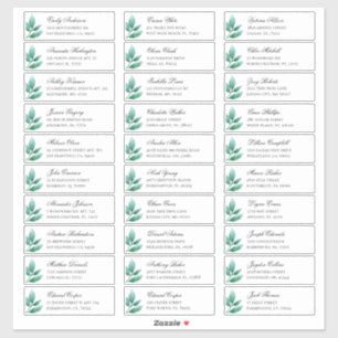 Sticker Les hôtes botaniques verts s'adressent à eux. Étiq