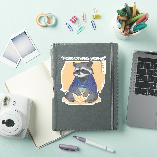 STICKER LES JAPONAIS RACCOON CITENT LES GENS SONT FAITES-M (Couverture iPad)