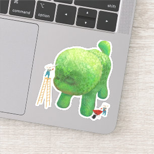 Sticker Les jardiniers de chats et les animaux verts