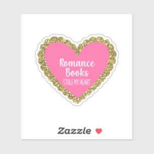 Sticker Les livres romantiques ont volé mon cœur