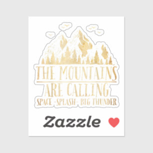 Sticker Les montagnes appellent Space Splash Big Thunder