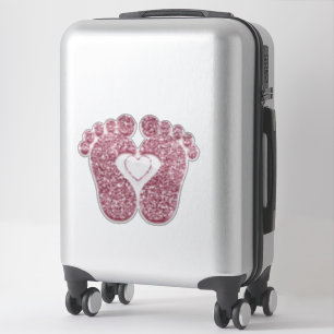 Sticker Les pieds de bébé de coeur de réflexothérapie 