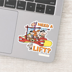Sticker Les Pierrafeu Besoin D'Un Ascenseur ?