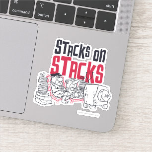 Sticker Les Pierrafeu Fred & Barney - Stacks on Stacks