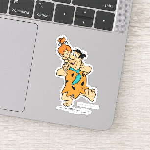 Sticker Les Pierrafeu   Fred & Pebbles Flintstone