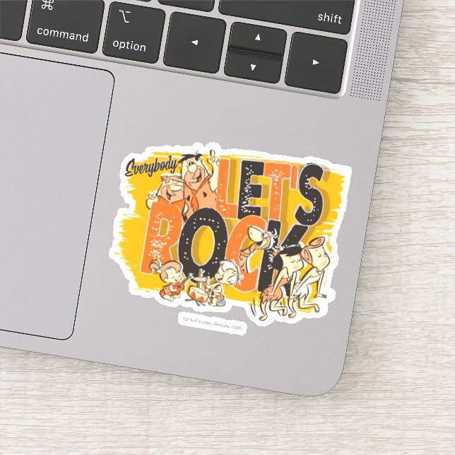 Sticker Les Pierrafeu | Tout le monde Rock (Détail)