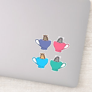 Sticker Les planeurs de sucre dans les tasses à thé