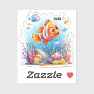 STICKER LES POISSONS COLORÉS