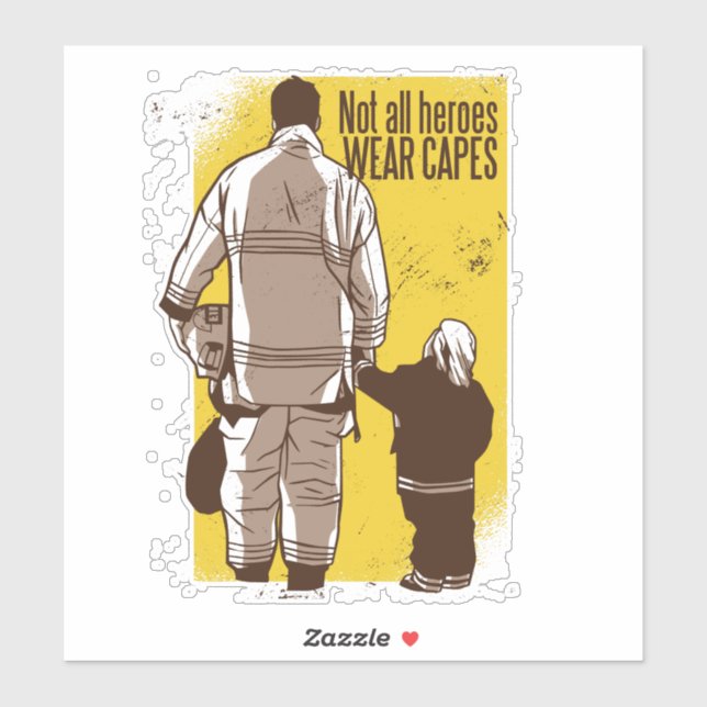 Sticker Les pompiers ne portent pas tous des capuchons (Feuille)