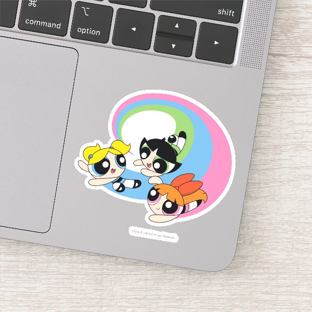 Sticker Les Puissantes Filles Volent Dans Le Ciel (Détail)