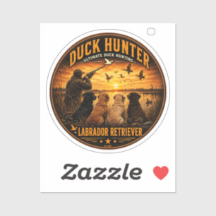 Sticker Les Quatre Retrievers – Chasse au Canard 