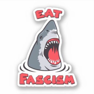 Sticker Les requins mangent le fascisme anti-fasciste