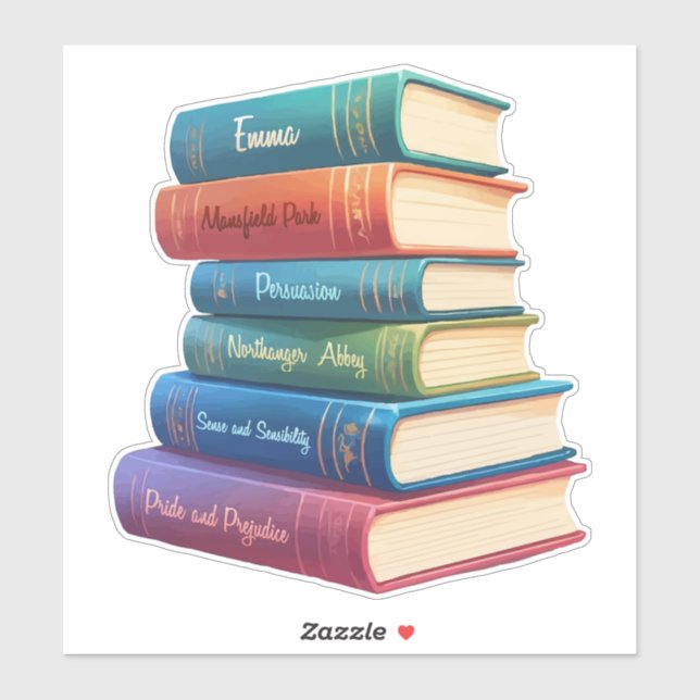 Sticker Les romans de Jane Austen VIII (Feuille)