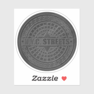 Sticker Les rues de New York gris