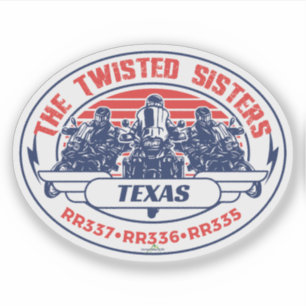 Sticker Les Sœurs Tordues Texas USA Moto 01