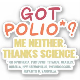 Sticker Les vaccins fonctionnent grâce Science Épidémiolog