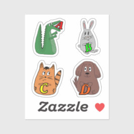 Sticker Lettre A Alligator Bodysuit Bébé. Alpe d'animal mi