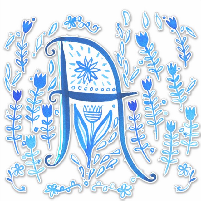 STICKER LETTRE AQUATICOLE A (Devant)