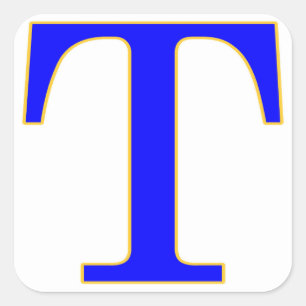 Sticker Lettre Bleue T