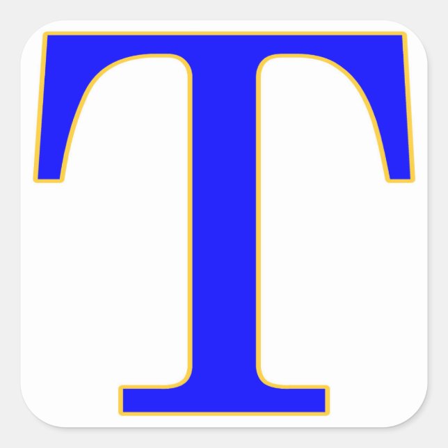 Sticker Lettre Bleue T (Devant)