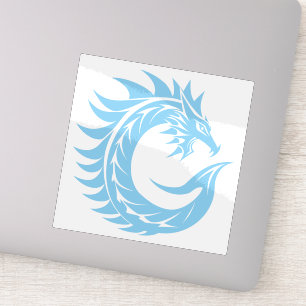 Sticker Lettre C de style dragon, alphabet du dragon, mono