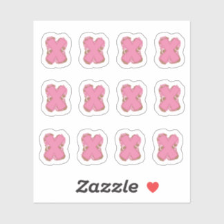 Sticker Lettre Café X : Feuille d'initiale de monogramme