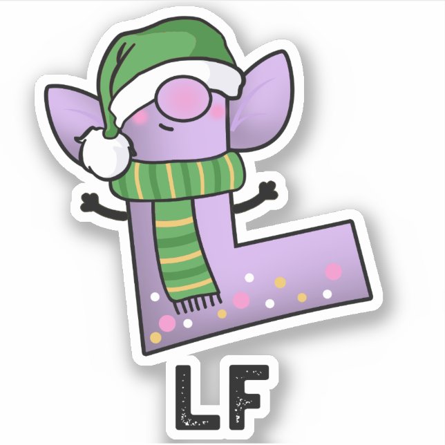 Sticker Lettre Lf Funny L Pun (Devant)