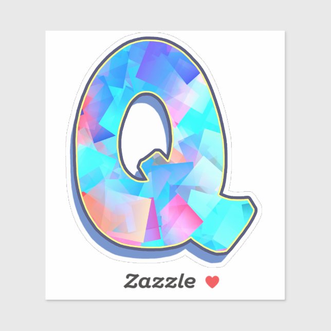 Sticker Lettre Q_ Graffiti lettres alphabet (Feuille)