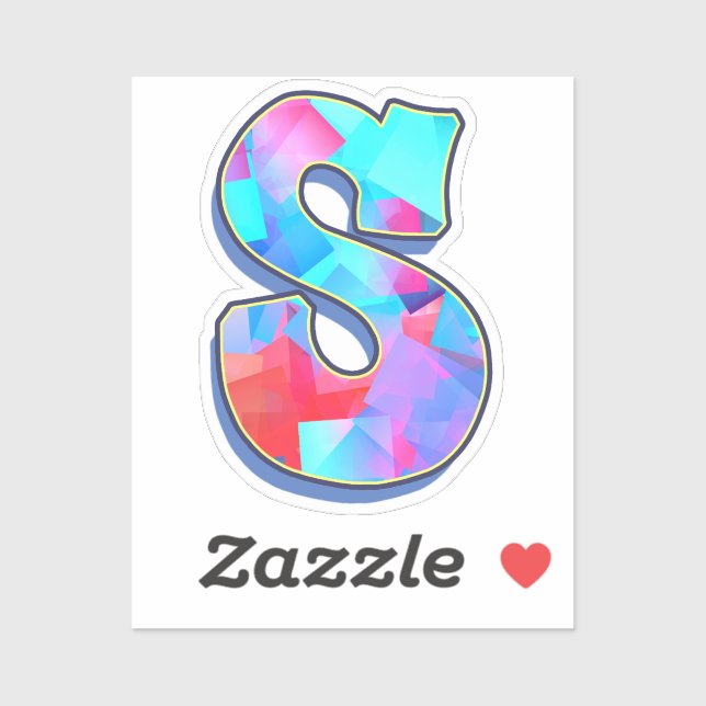 Sticker Lettre S - Color Mix (Feuille)
