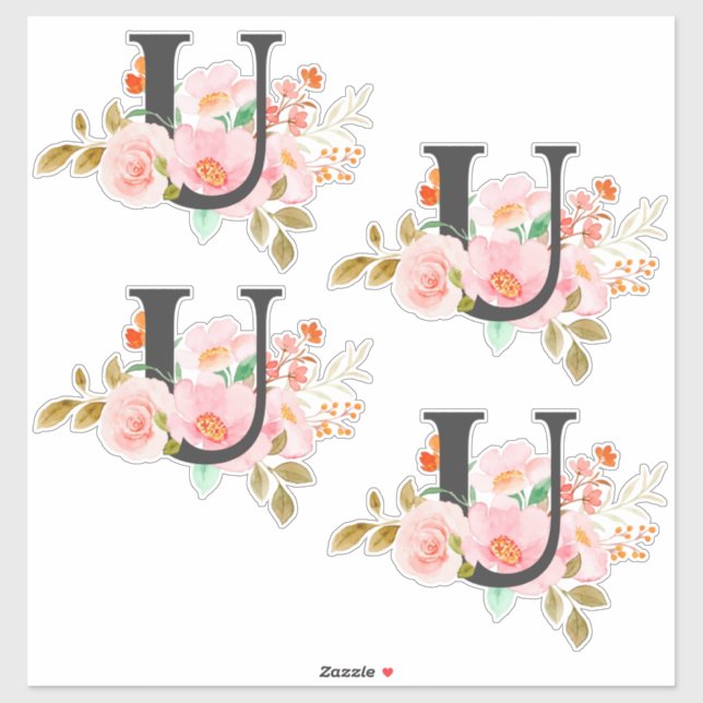 Sticker Lettre U (Feuille)