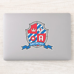Sticker Lettre Un nom personnalisé Anthony aigle chevalier