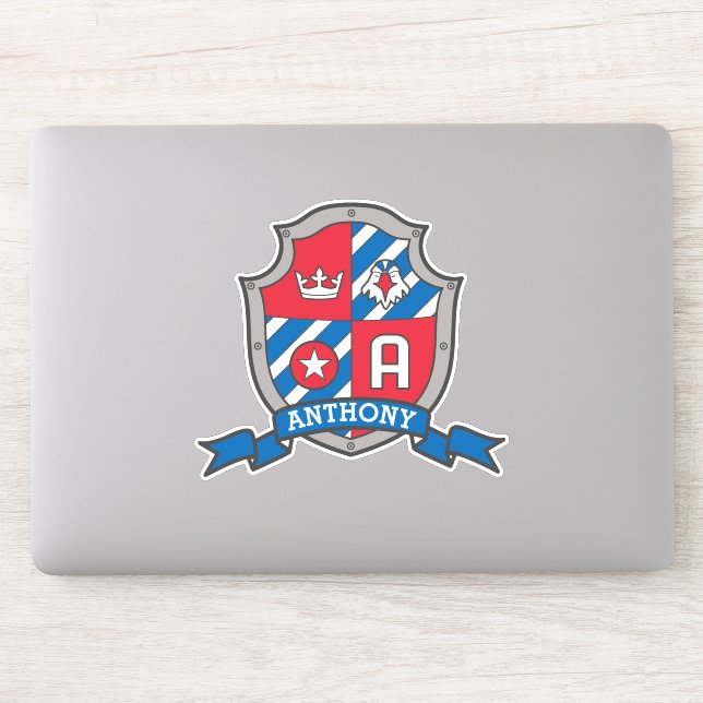 Sticker Lettre Un nom personnalisé Anthony aigle chevalier (Ordinateur)