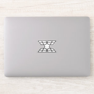 Sticker Lettre X Géométrique Élégante avec Étoile