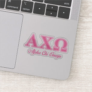 Sticker Lettres Alphi Chi Omega rose