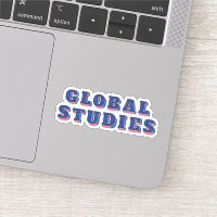 Lettres bleues rétro études globales T-shirt